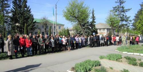 У районному центрі відбувся мітинг-реквієм присвячений 33-й річниці Чорнобильської трагедії